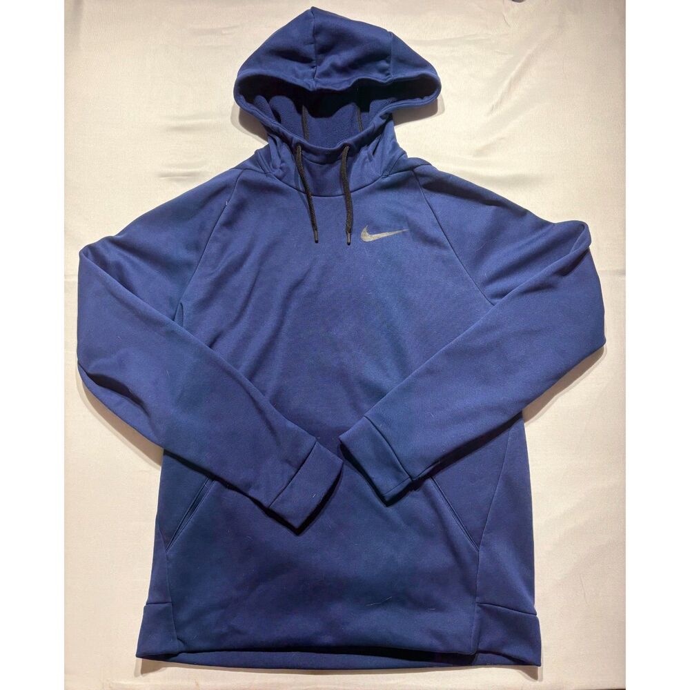 Nike Dri-FIT Blue Pullover Hoodie Men's Medium Athletic Sweatshirt